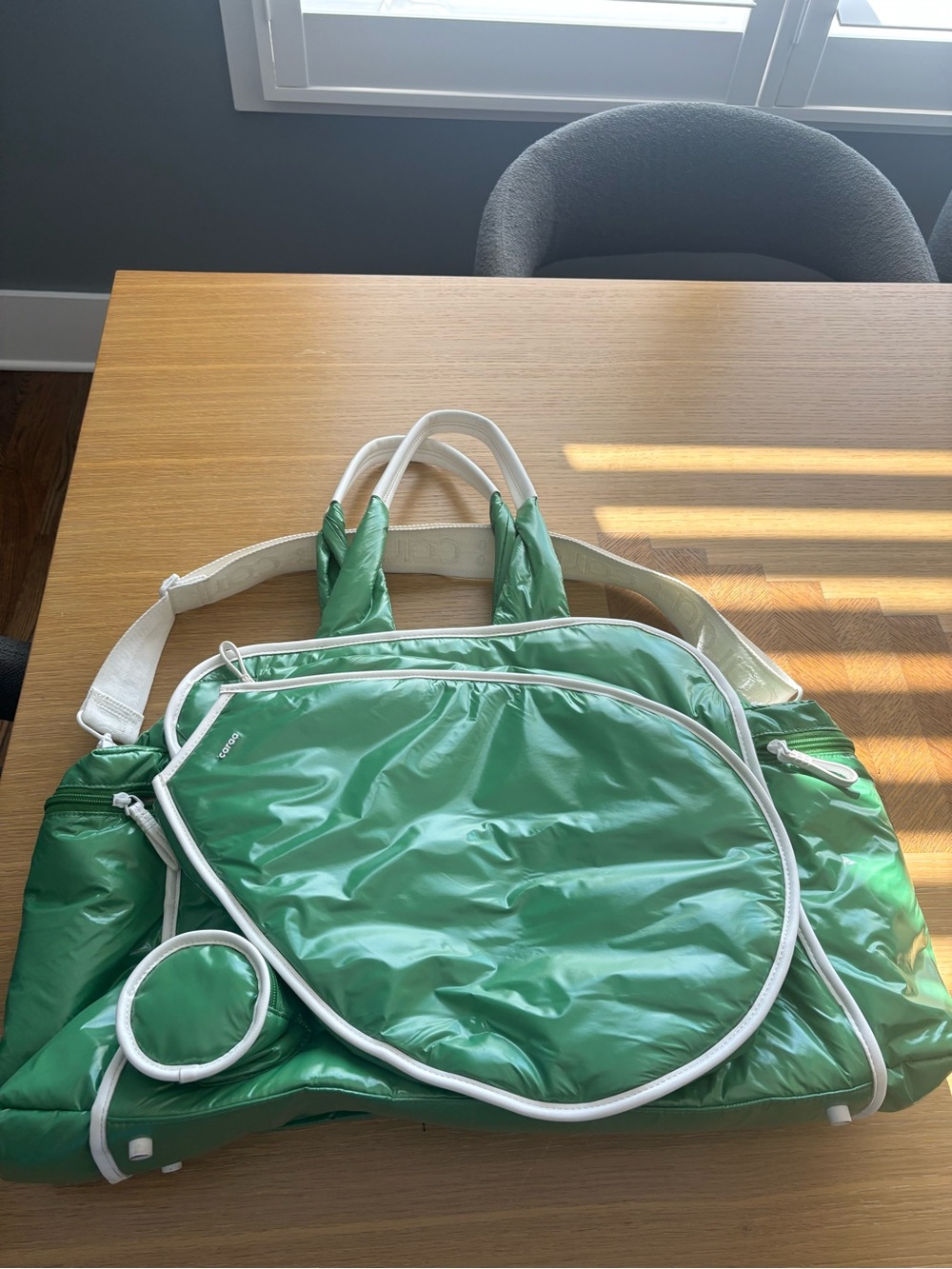 Caraa Green Nylon Tennis/gym bag - Picture 2 of 6